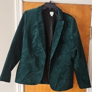 J. Crew Teal Velvet Blazer